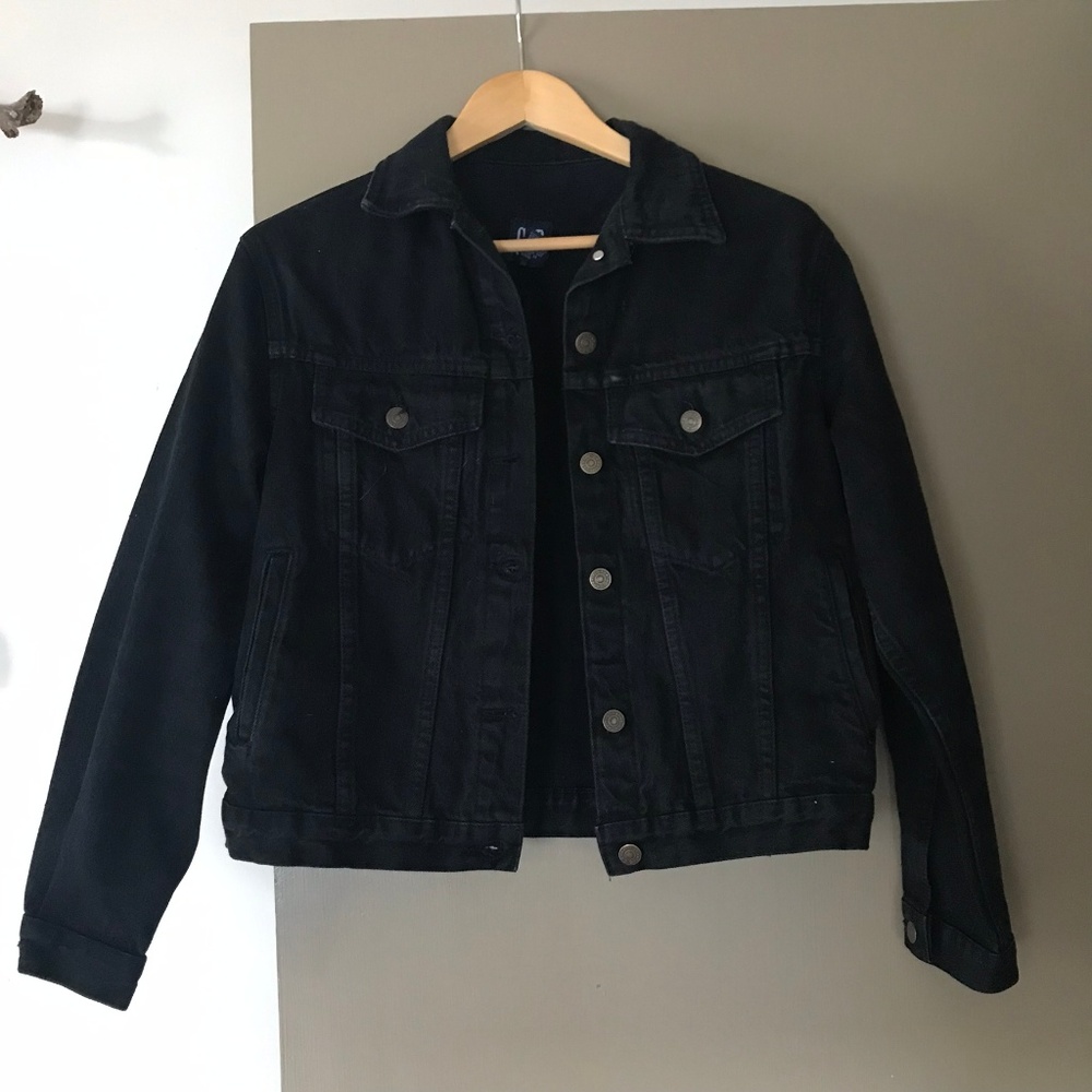 Badass Heavy Black Denim Vintage Gap Jacket